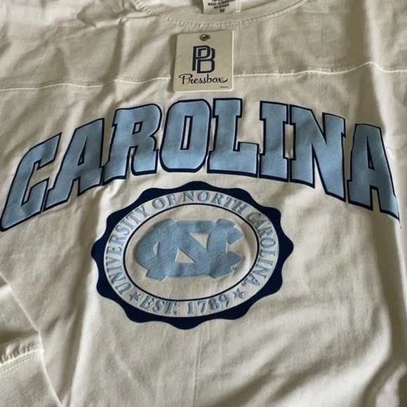 Carolina White Long Sleeve Logo Tee - Picture 8 of 11